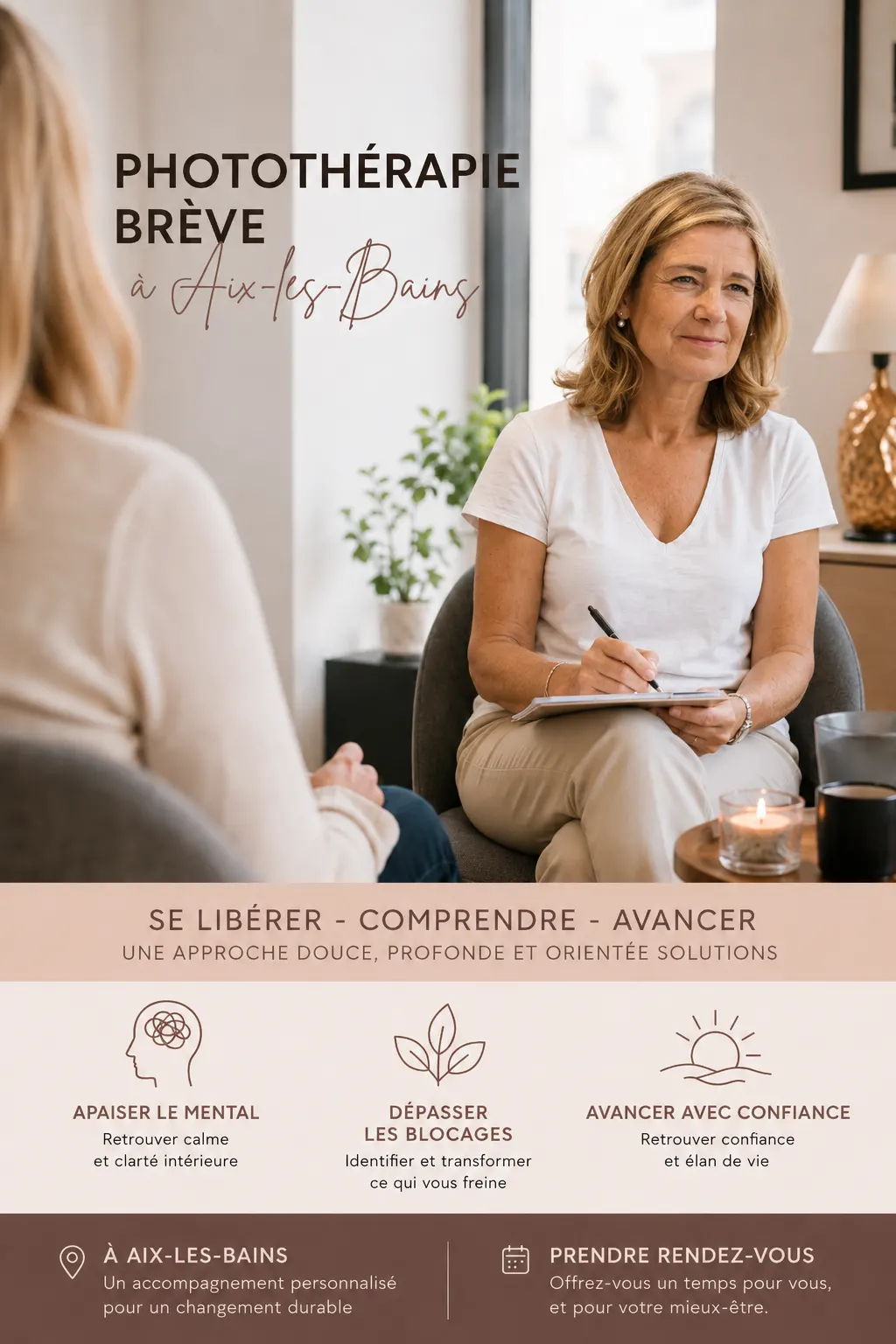 Thérapie brève à Aix-les-Bains pour stress émotions et mieux-être